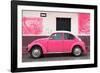 ¡Viva Mexico! Collection - Pink VW Beetle Car and American Graffiti-Philippe Hugonnard-Framed Photographic Print