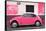 ¡Viva Mexico! Collection - Pink VW Beetle Car and American Graffiti-Philippe Hugonnard-Framed Stretched Canvas