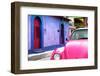 ¡Viva Mexico! Collection - Pink VW Beetle Car and Colorful House-Philippe Hugonnard-Framed Photographic Print