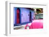 ¡Viva Mexico! Collection - Pink VW Beetle Car and Colorful House-Philippe Hugonnard-Framed Photographic Print