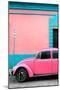 ¡Viva Mexico! Collection - Pink VW Beetle Car and Colorful Wall-Philippe Hugonnard-Mounted Photographic Print