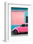 ¡Viva Mexico! Collection - Pink VW Beetle Car and Colorful Wall-Philippe Hugonnard-Framed Photographic Print