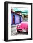 ¡Viva Mexico! Collection - Pink VW Beetle Car in a Colorful Street-Philippe Hugonnard-Framed Photographic Print