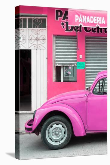 ¡Viva Mexico! Collection - Pink VW Beetle Car-Philippe Hugonnard-Stretched Canvas