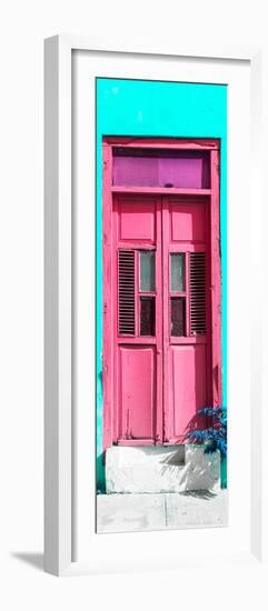 ¡Viva Mexico! Collection - Pink Window and Turquoise Wall-Philippe Hugonnard-Framed Photographic Print