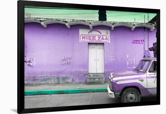 ¡Viva Mexico! Collection - Purple Truck-Philippe Hugonnard-Framed Photographic Print