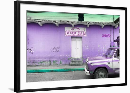 ¡Viva Mexico! Collection - Purple Truck-Philippe Hugonnard-Framed Photographic Print