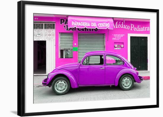 ¡Viva Mexico! Collection - Purple Volkswagen Beetle Car-Philippe Hugonnard-Framed Photographic Print