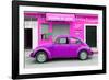 ¡Viva Mexico! Collection - Purple Volkswagen Beetle Car-Philippe Hugonnard-Framed Photographic Print