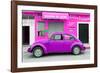 ¡Viva Mexico! Collection - Purple Volkswagen Beetle Car-Philippe Hugonnard-Framed Photographic Print