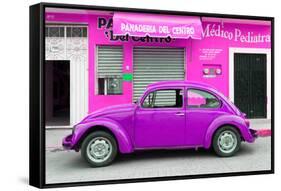 ¡Viva Mexico! Collection - Purple Volkswagen Beetle Car-Philippe Hugonnard-Framed Stretched Canvas