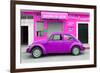 ¡Viva Mexico! Collection - Purple Volkswagen Beetle Car-Philippe Hugonnard-Framed Photographic Print