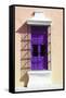 ¡Viva Mexico! Collection - Purple Window and Apricot Wall in Campeche-Philippe Hugonnard-Framed Stretched Canvas