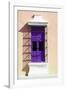 ¡Viva Mexico! Collection - Purple Window and Apricot Wall in Campeche-Philippe Hugonnard-Framed Photographic Print