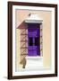 ¡Viva Mexico! Collection - Purple Window and Apricot Wall in Campeche-Philippe Hugonnard-Framed Photographic Print