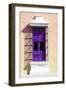 ¡Viva Mexico! Collection - Purple Window and Apricot Wall in Campeche-Philippe Hugonnard-Framed Photographic Print