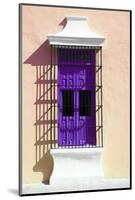 ¡Viva Mexico! Collection - Purple Window and Apricot Wall in Campeche-Philippe Hugonnard-Mounted Photographic Print