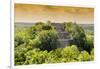 ¡Viva Mexico! Collection - Pyramid in Mayan City at Sunset of Calakmul-Philippe Hugonnard-Framed Photographic Print