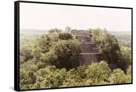 ¡Viva Mexico! Collection - Pyramid in Mayan City of Calakmul-Philippe Hugonnard-Framed Stretched Canvas