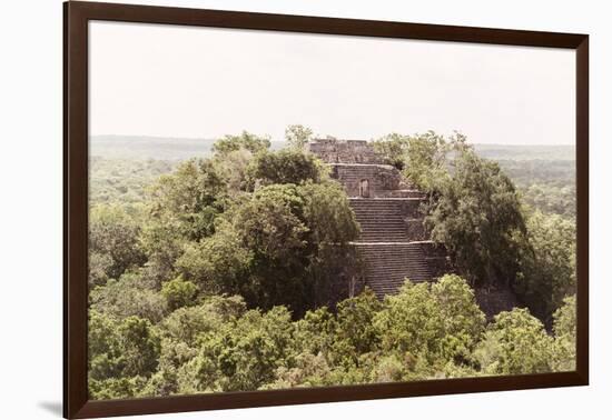 ¡Viva Mexico! Collection - Pyramid in Mayan City of Calakmul-Philippe Hugonnard-Framed Photographic Print