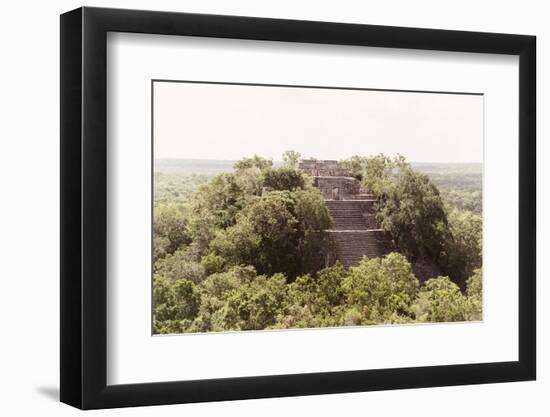 ¡Viva Mexico! Collection - Pyramid in Mayan City of Calakmul-Philippe Hugonnard-Framed Photographic Print