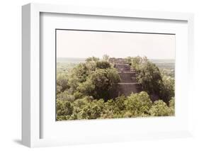 ¡Viva Mexico! Collection - Pyramid in Mayan City of Calakmul-Philippe Hugonnard-Framed Photographic Print