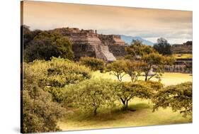 ¡Viva Mexico! Collection - Pyramid of Monte Alban with Fall Colors II-Philippe Hugonnard-Stretched Canvas