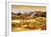 ¡Viva Mexico! Collection - Pyramid of Monte Alban with Fall Colors-Philippe Hugonnard-Framed Photographic Print