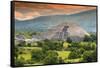 ¡Viva Mexico! Collection - Pyramid of the Sun - Teotihuacan-Philippe Hugonnard-Framed Stretched Canvas