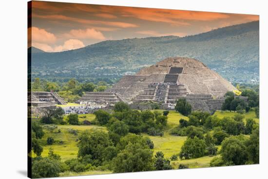 ¡Viva Mexico! Collection - Pyramid of the Sun - Teotihuacan-Philippe Hugonnard-Stretched Canvas