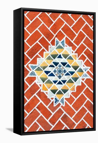 ¡Viva Mexico! Collection - Red Mosaics-Philippe Hugonnard-Framed Stretched Canvas