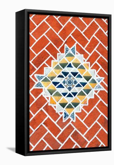 ¡Viva Mexico! Collection - Red Mosaics-Philippe Hugonnard-Framed Stretched Canvas