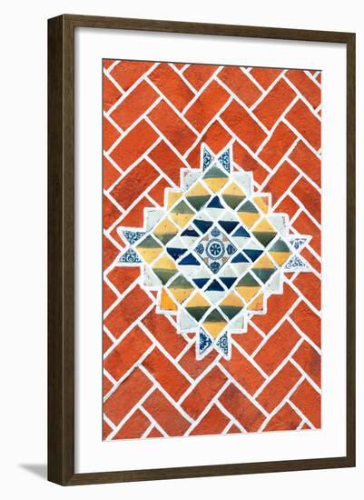 ¡Viva Mexico! Collection - Red Mosaics-Philippe Hugonnard-Framed Photographic Print