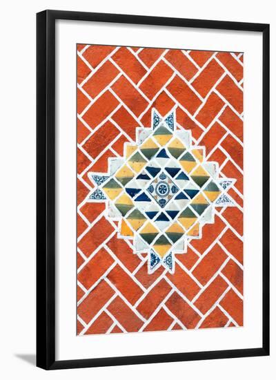 ¡Viva Mexico! Collection - Red Mosaics-Philippe Hugonnard-Framed Photographic Print