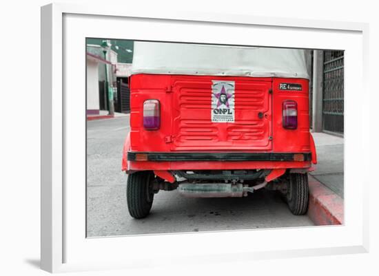 ¡Viva Mexico! Collection - Red Tuk Tuk-Philippe Hugonnard-Framed Photographic Print