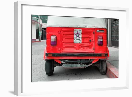 ¡Viva Mexico! Collection - Red Tuk Tuk-Philippe Hugonnard-Framed Photographic Print