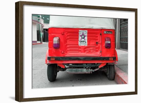 ¡Viva Mexico! Collection - Red Tuk Tuk-Philippe Hugonnard-Framed Photographic Print