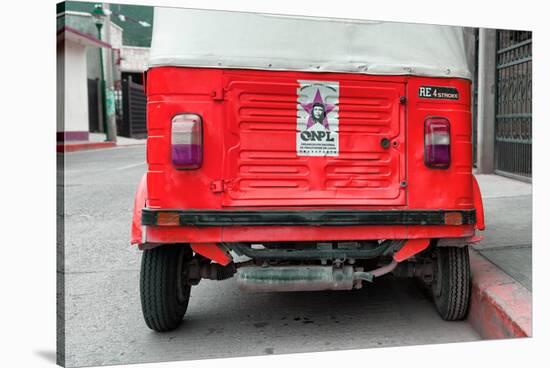 ¡Viva Mexico! Collection - Red Tuk Tuk-Philippe Hugonnard-Stretched Canvas