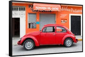 ?Viva Mexico! Collection - Red Volkswagen Beetle Car-Philippe Hugonnard-Framed Stretched Canvas
