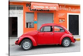 ?Viva Mexico! Collection - Red Volkswagen Beetle Car-Philippe Hugonnard-Stretched Canvas
