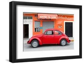 ?Viva Mexico! Collection - Red Volkswagen Beetle Car-Philippe Hugonnard-Framed Photographic Print