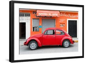 ?Viva Mexico! Collection - Red Volkswagen Beetle Car-Philippe Hugonnard-Framed Photographic Print