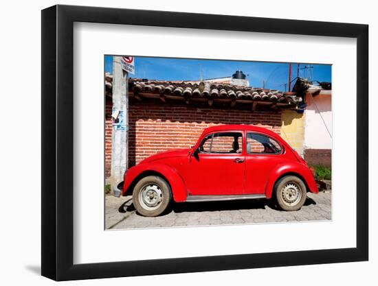 ¡Viva Mexico! Collection - Red Volkswagen Beetle-Philippe Hugonnard-Framed Photographic Print