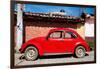 ¡Viva Mexico! Collection - Red Volkswagen Beetle-Philippe Hugonnard-Framed Photographic Print