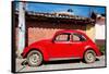 ¡Viva Mexico! Collection - Red Volkswagen Beetle-Philippe Hugonnard-Framed Stretched Canvas