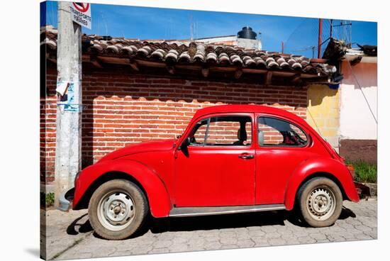 ¡Viva Mexico! Collection - Red Volkswagen Beetle-Philippe Hugonnard-Stretched Canvas