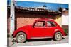 ¡Viva Mexico! Collection - Red Volkswagen Beetle-Philippe Hugonnard-Stretched Canvas