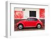 ¡Viva Mexico! Collection - Red VW Beetle Car and American Graffiti-Philippe Hugonnard-Framed Photographic Print