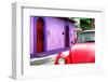 ¡Viva Mexico! Collection - Red VW Beetle Car and Colorful House-Philippe Hugonnard-Framed Photographic Print