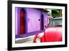 ¡Viva Mexico! Collection - Red VW Beetle Car and Colorful House-Philippe Hugonnard-Framed Photographic Print